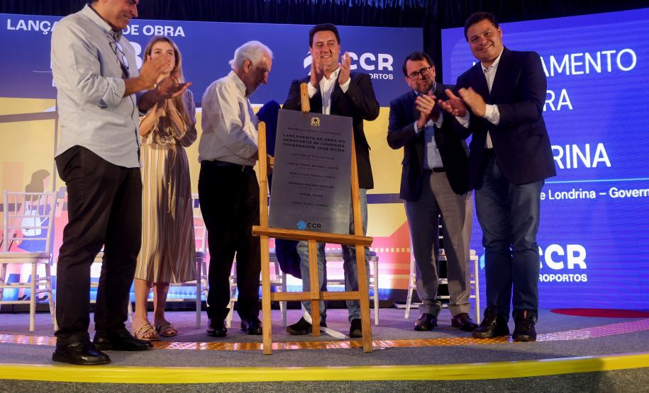Governador Carlos Massa Ratinho Junior , participa do lançamento das obras do aeroporto de Londrina Foto: Gilson Abreu/AEN