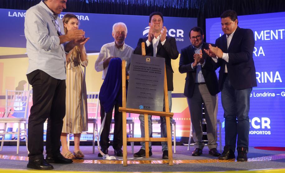 Governador Carlos Massa Ratinho Junior , participa do lançamento das obras do aeroporto de Londrina Foto: Gilson Abreu/AEN