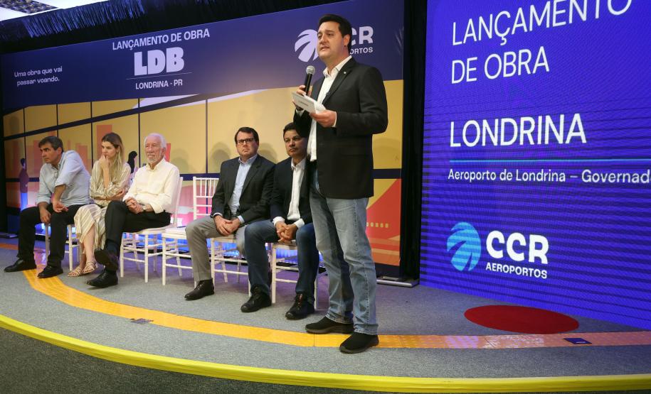 Governador Carlos Massa Ratinho Junior , participa do lançamento das obras do aeroporto de Londrina Foto: Gilson Abreu/AEN