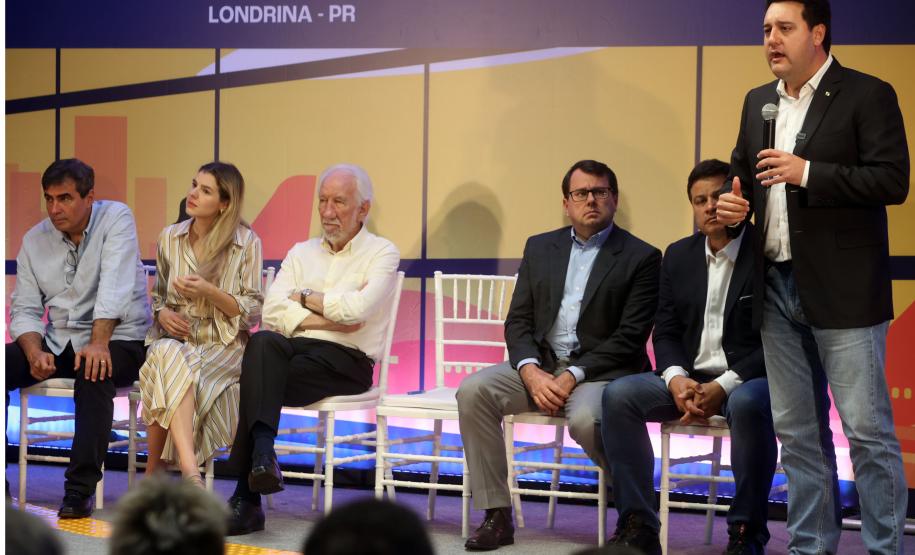 Governador Carlos Massa Ratinho Junior , participa do lançamento das obras do aeroporto de Londrina Foto: Gilson Abreu/AEN