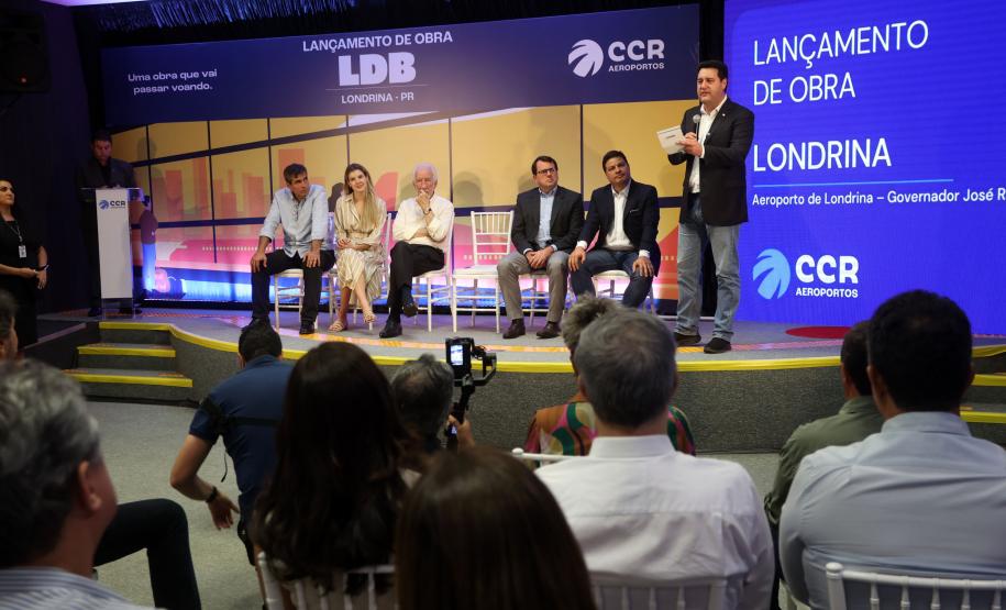 Governador Carlos Massa Ratinho Junior , participa do lançamento das obras do aeroporto de Londrina Foto: Gilson Abreu/AEN