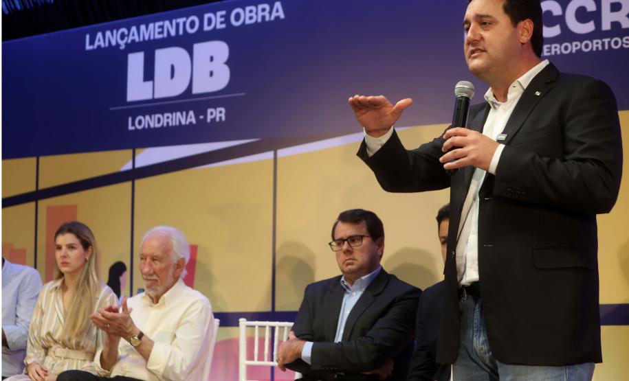 Governador Carlos Massa Ratinho Junior , participa do lançamento das obras do aeroporto de Londrina Foto: Gilson Abreu/AEN