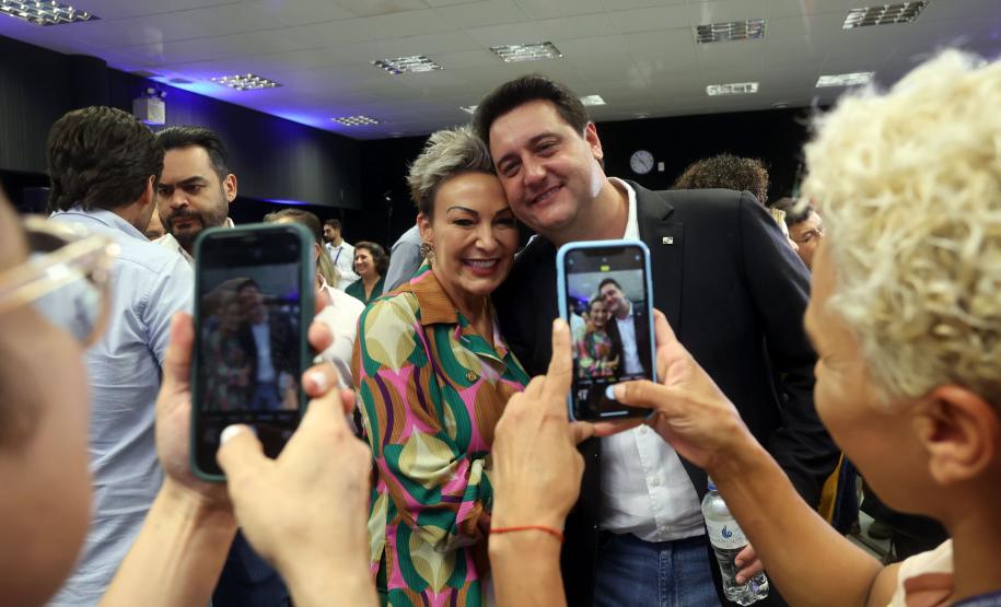 Governador Carlos Massa Ratinho Junior , participa do lançamento das obras do aeroporto de Londrina Foto: Gilson Abreu/AEN