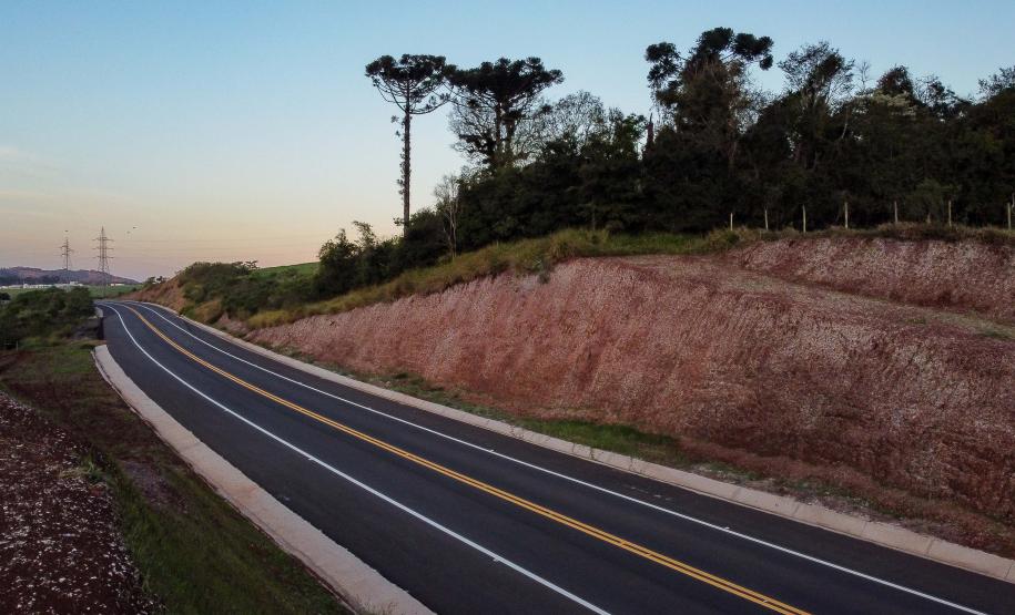 O governador Carlos Massa Ratinho Jr inaugura o Contorno de Francisco Beltrão. Foto: Roberto Dziura Jr/AEN
