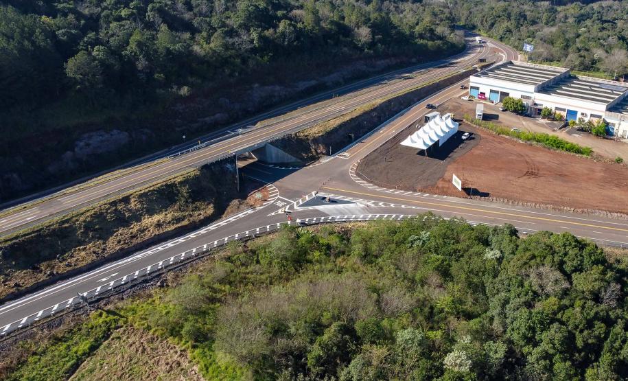 O governador Carlos Massa Ratinho Jr inaugura o Contorno de Francisco Beltrão. Foto: Roberto Dziura Jr/AEN