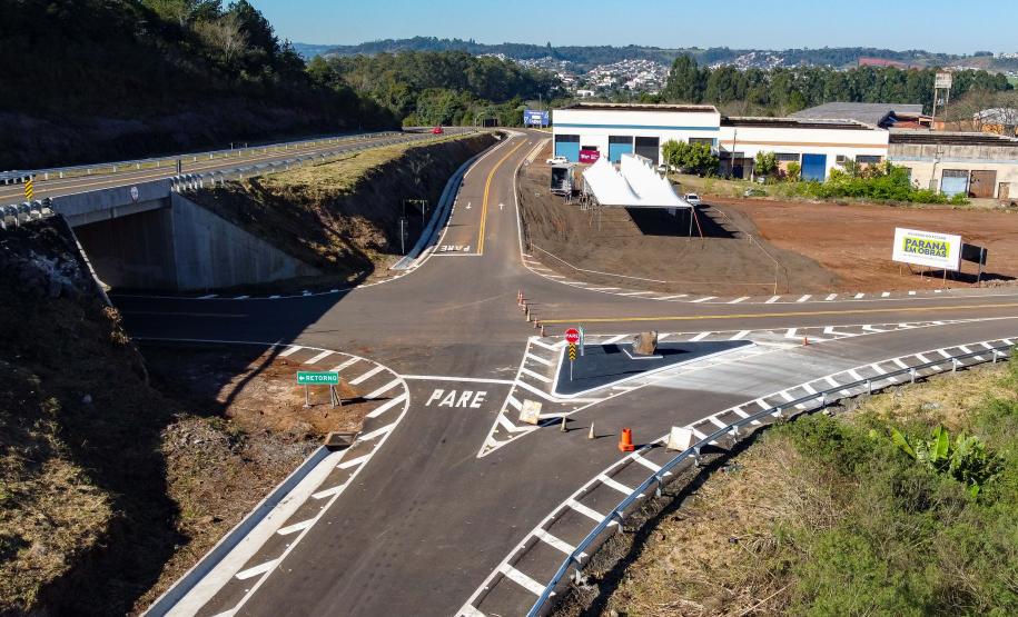 O governador Carlos Massa Ratinho Jr inaugura o Contorno de Francisco Beltrão. Foto: Roberto Dziura Jr/AEN