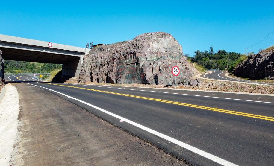 O governador Carlos Massa Ratinho Jr inaugura o Contorno de Francisco Beltrão. Foto: Roberto Dziura Jr/AEN