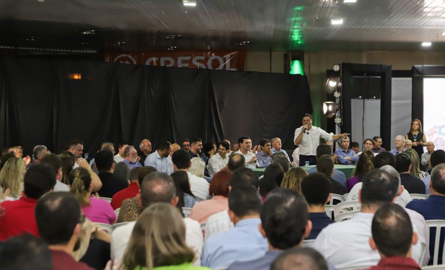 O governador Carlos Massa Ratinho Jr. participou da abertura da Efap - Exposição Feira Agropecuária e Industrial de Santo Antonio da Platina, onde participou da Assembleia Intinerante, recebeu prefeitos e lançou programa de melhorias para a região. Foto: Roberto Dziura Jr/AEN