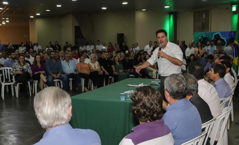 O governador Carlos Massa Ratinho Jr. participou da abertura da Efap - Exposição Feira Agropecuária e Industrial de Santo Antonio da Platina, onde participou da Assembleia Intinerante, recebeu prefeitos e lançou programa de melhorias para a região. Foto: Roberto Dziura Jr/AEN