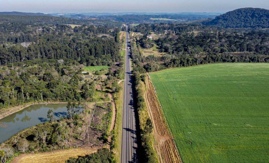 Lote 1 prevê duplicação e 21 viadutos e passarelas entre Ponta Grossa e Prudentópolis. Guamiranga. Foto: Roberto Dziura Jr/AEN