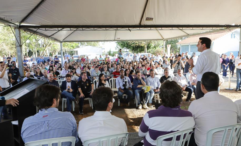 O governador Carlos Massa Ratinho Junior entregou oficialmente nesta quinta-feira (17) o Contorno Sul de Wenceslau Braz, no Norte Pioneiro.  Foto: Roberto Dziura Jr/AEN