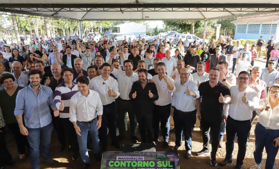 O governador Carlos Massa Ratinho Junior entregou oficialmente nesta quinta-feira (17) o Contorno Sul de Wenceslau Braz, no Norte Pioneiro.  Foto: Roberto Dziura Jr/AEN