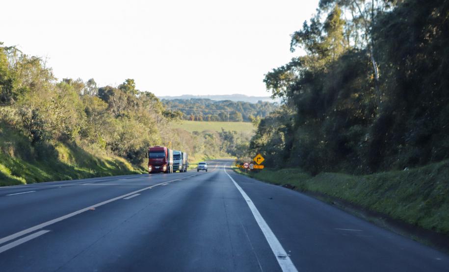 Leilão do 1º lote das novas concessões rodoviárias do Paraná será na próxima semana. Na foto, o trecho de Palmeira. Foto: Roberto Dziura Jr/AEN