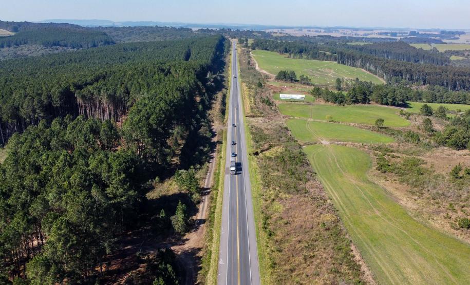 Leilão do 1º lote das novas concessões rodoviárias do Paraná será na próxima semana. Na foto, o trecho de Palmeira. Foto: Roberto Dziura Jr/AEN