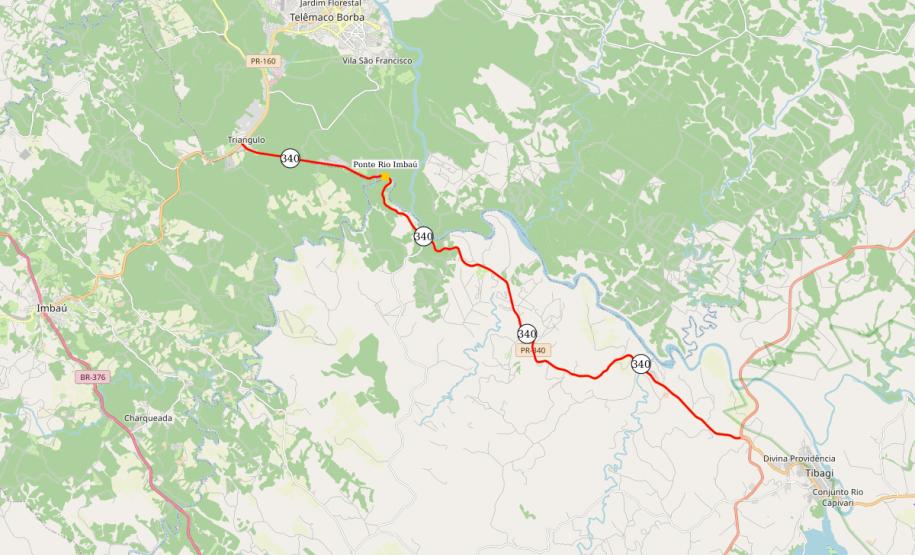 Rodovia entre Telêmaco Borba e Tibagi terá bloqueio de 30 dias para reforma de ponte Foto: DER
