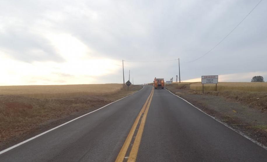 Melhorias em rodovia facilitam acesso ao aeroporto e a distrito de Apucarana Foto: DER