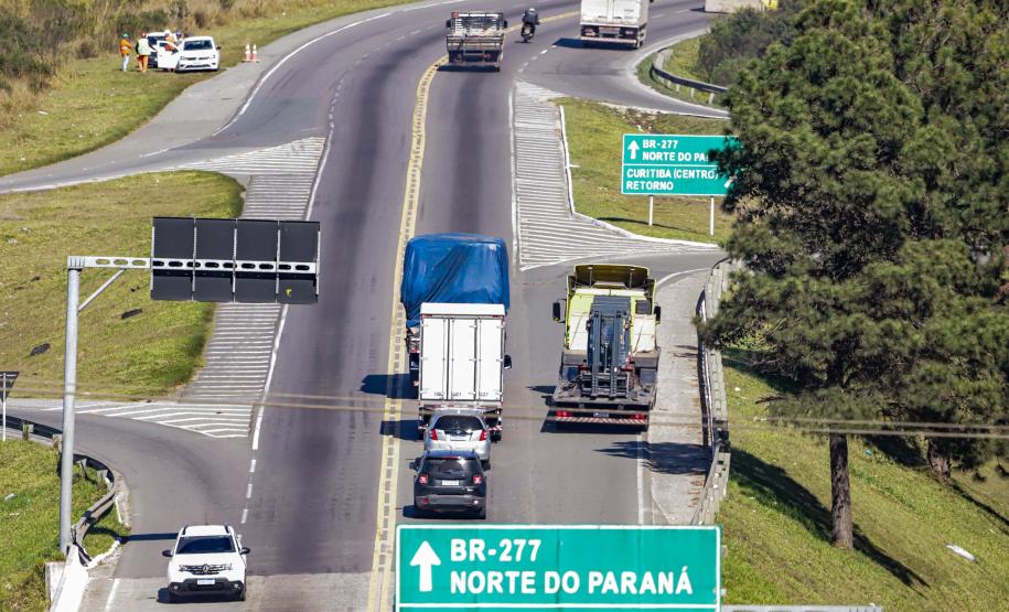 Lote 1 contempla Contorno Sul de Curitiba com quatro faixas e duplicação do Contorno Norte. BR-376 - Contorno Sul. Foto: Roberto Dziura Jr/AEN