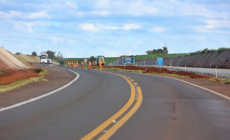 Duplicação da PR-445, entre Londrina e Mauá da Serra, ultrapassa 10% de execução Foto: Gilson Abreu/AEN