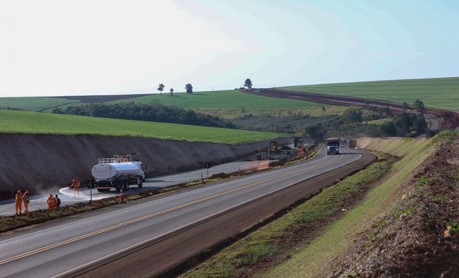 Duplicação da PR-445, entre Londrina e Mauá da Serra, ultrapassa 10% de execução Foto: Gilson Abreu/AEN