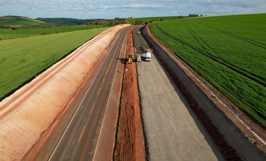 Duplicação da PR-445, entre Londrina e Mauá da Serra, ultrapassa 10% de execução Foto: Gilson Abreu/AEN