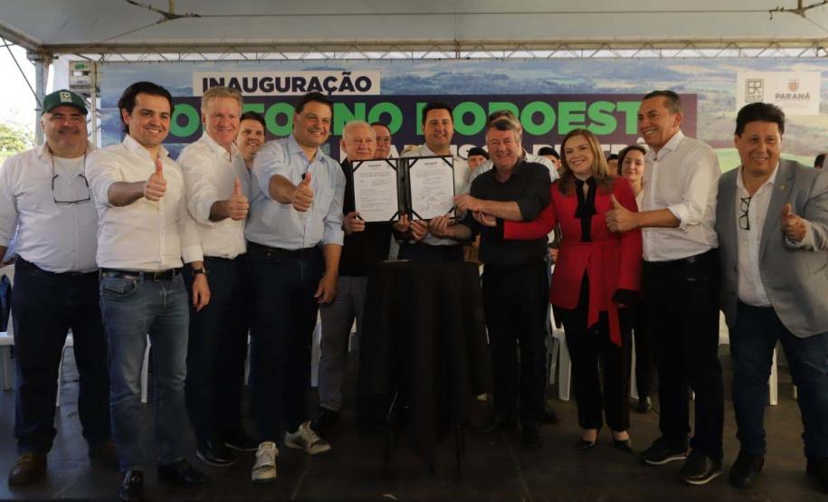 O governador Carlos Massa Ratinho Jr inaugura o Contorno de Francisco Beltrão. Foto: Roberto Dziura Jr/AEN