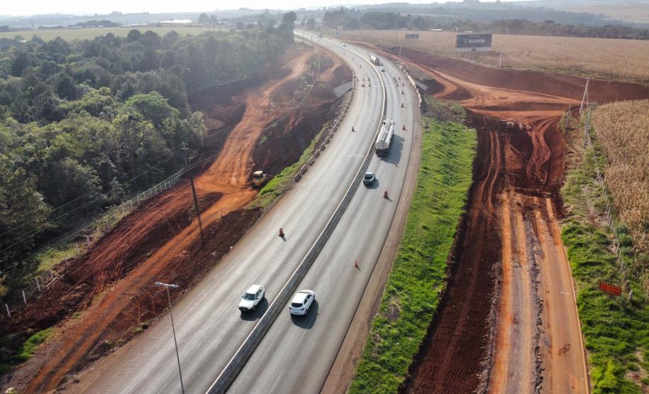 Reta final: obra de duplicação da BR-277 em Cascavel se aproxima de 80% Foto: Ari Dias/AEN