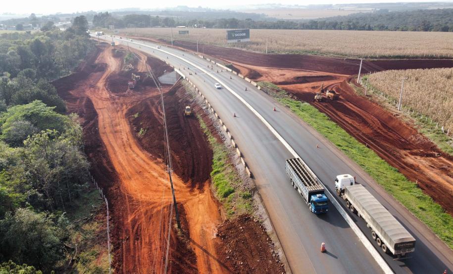 Reta final: obra de duplicação da BR-277 em Cascavel se aproxima de 80% Foto: Ari Dias/AEN