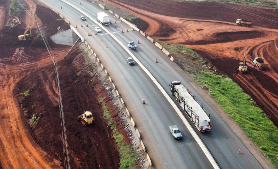 Reta final: obra de duplicação da BR-277 em Cascavel se aproxima de 80% Foto: Ari Dias/AEN