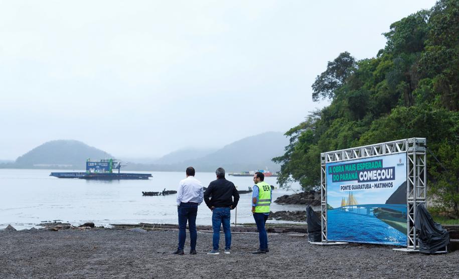Começa a obra da Ponte Guaratuba-Matinhos, projeto aguardado há mais de 30 anos Foto: Rodrigo Félix Leal / SEIL