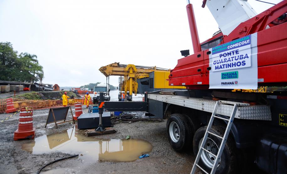 Começa a obra da Ponte Guaratuba-Matinhos, projeto aguardado há mais de 30 anos Foto: Rodrigo Félix Leal / SEIL