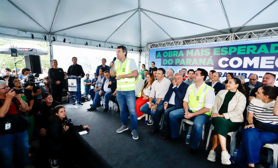 Começa a obra da Ponte Guaratuba-Matinhos, projeto aguardado há mais de 30 anos Foto: Rodrigo Félix Leal / SEIL