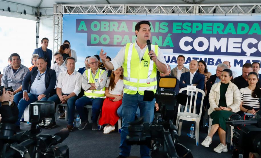 Começa a obra da Ponte Guaratuba-Matinhos, projeto aguardado há mais de 30 anos Foto: Rodrigo Félix Leal / SEIL