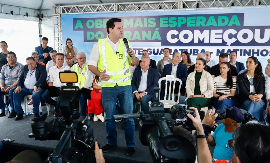 Começa a obra da Ponte Guaratuba-Matinhos, projeto aguardado há mais de 30 anos Foto: Rodrigo Félix Leal / SEIL