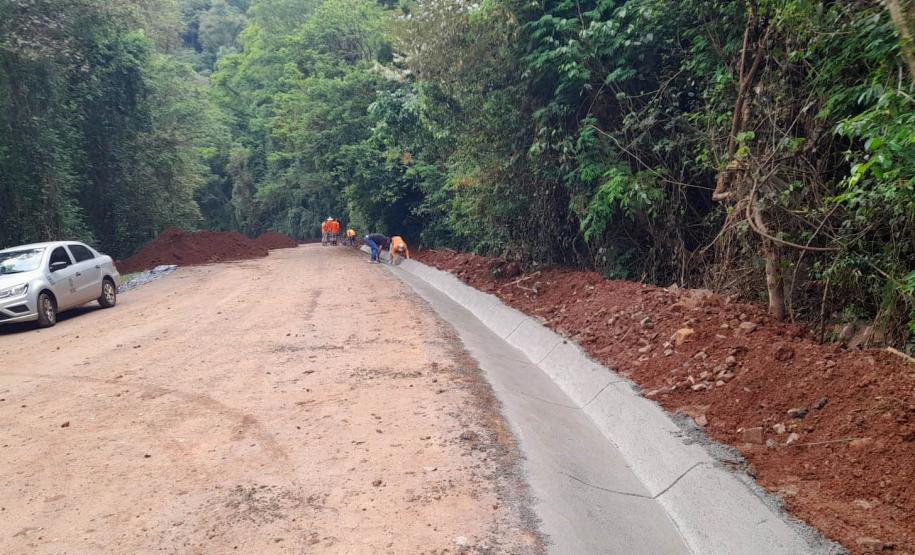 Recuperação de rodovia em Salgado Filho avança e tráfego deve ser liberado mês que vem Foto: DER-PR