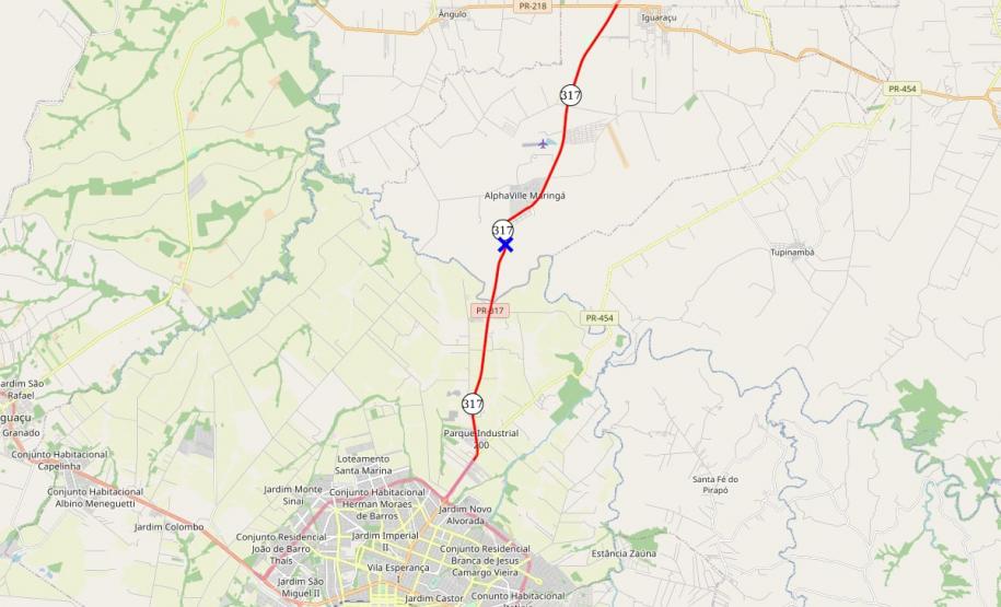 Rodovia entre Maringá e Iguaraçu terá bloqueio para detonação de rochas quarta-feira Foto: DER