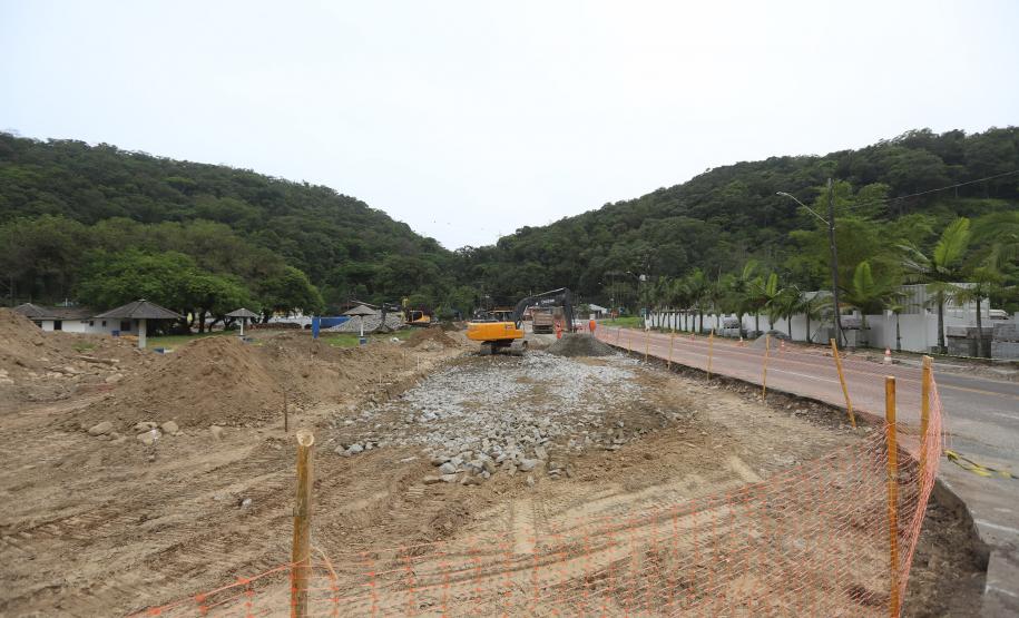 Avança a instalação de canteiros da obra da ponte Guaratuba-Matinhos Foto: Geraldo Bubniak/AEN