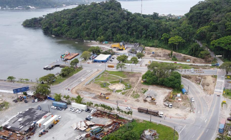 Avança a instalação de canteiros da obra da ponte Guaratuba-Matinhos Foto: Leonardo Sguarezi/SECOM