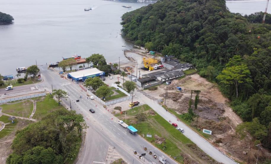 Avança a instalação de canteiros da obra da ponte Guaratuba-Matinhos Foto: Leonardo Sguarezi/SECOM