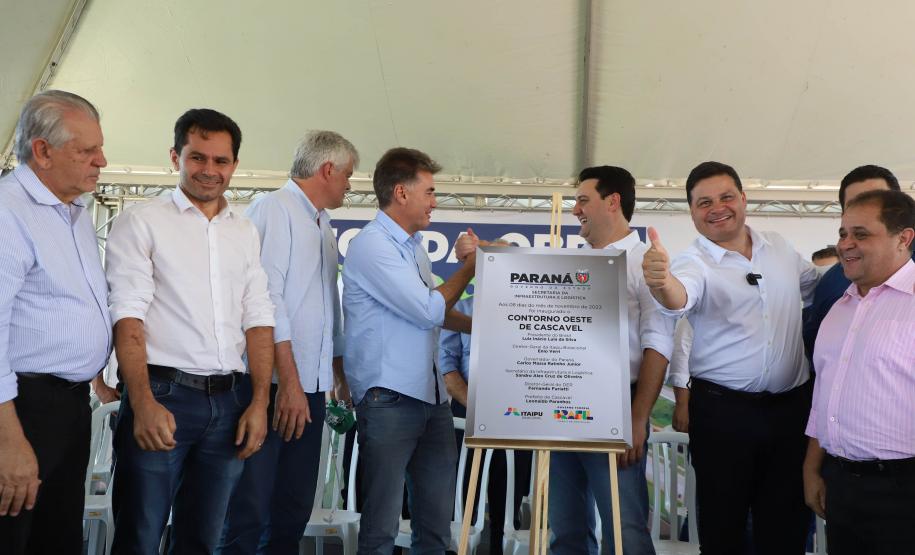 Governador entrega obras de duplicação do Contorno Oeste de Cascavel Foto: Ari Dias/AEN