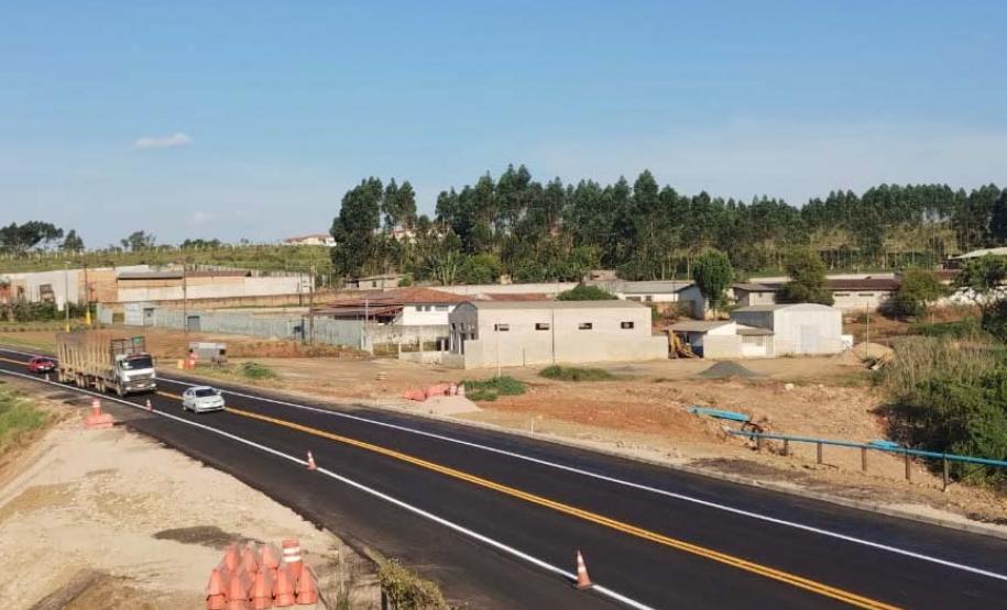 Recuperação da PR-151 em Jaguariaíva já tem novo pavimento Foto: DER