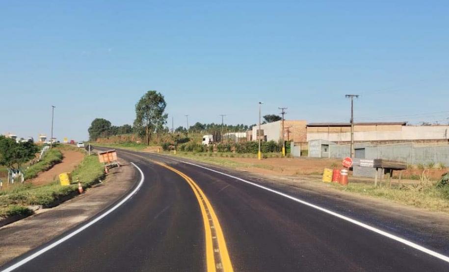 Recuperação da PR-151 em Jaguariaíva já tem novo pavimento Foto: DER