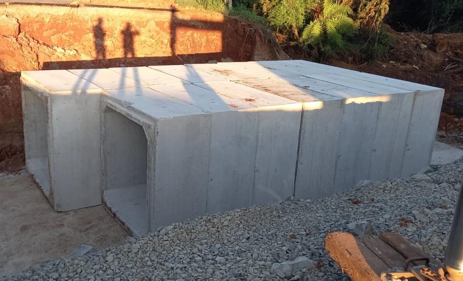 Obra de recuperação da rodovia de Entre Rios já tem novas galerias de concreto Foto: DER