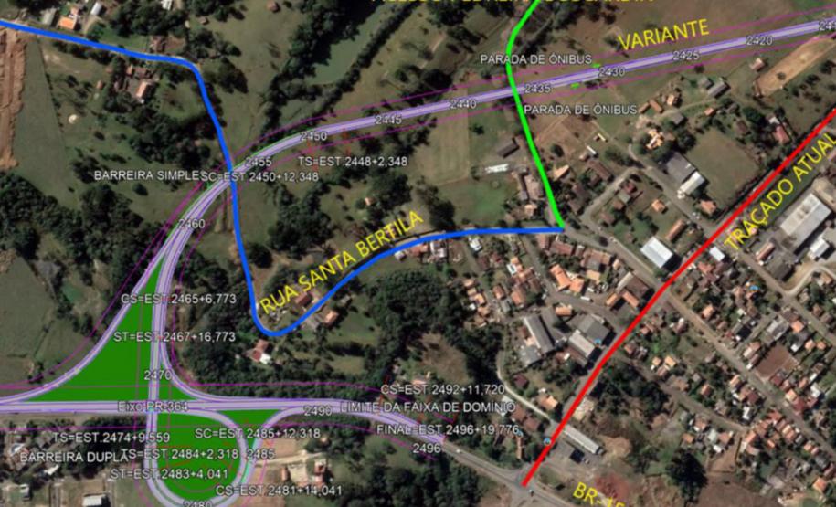 Contratada obra de novo viaduto e variante de rodovia em Irati Foto: DER-PR