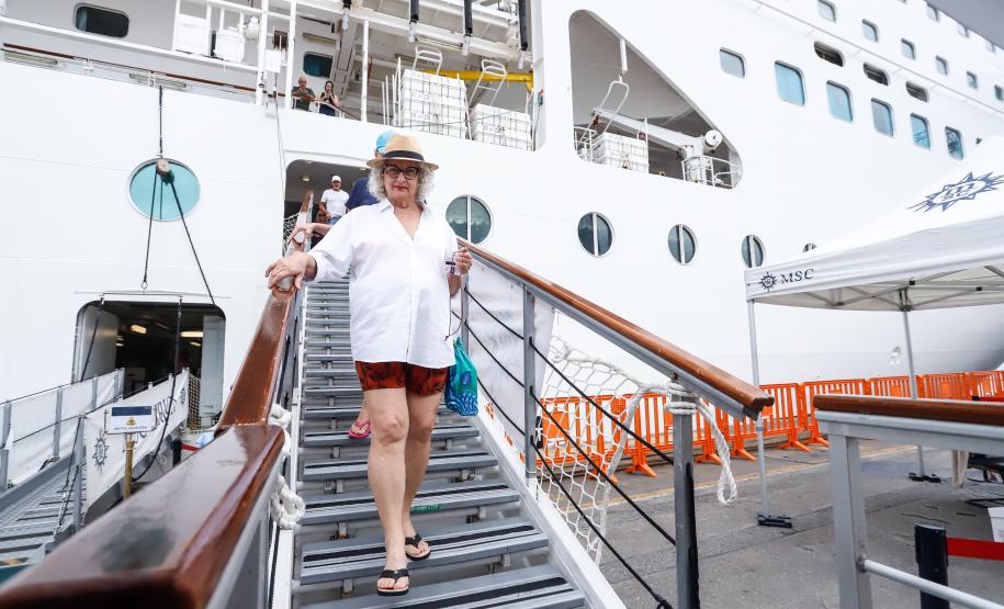 Paraná entra na rota dos cruzeiros internacionais com embarque dos primeiros turistas Foto:Rodrigo Félix Leal / SEIL