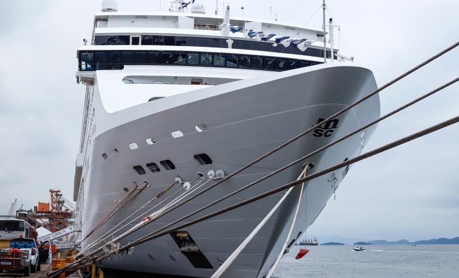 Paraná entra na rota dos cruzeiros internacionais com embarque dos primeiros turistas Foto:Rodrigo Félix Leal / SEIL