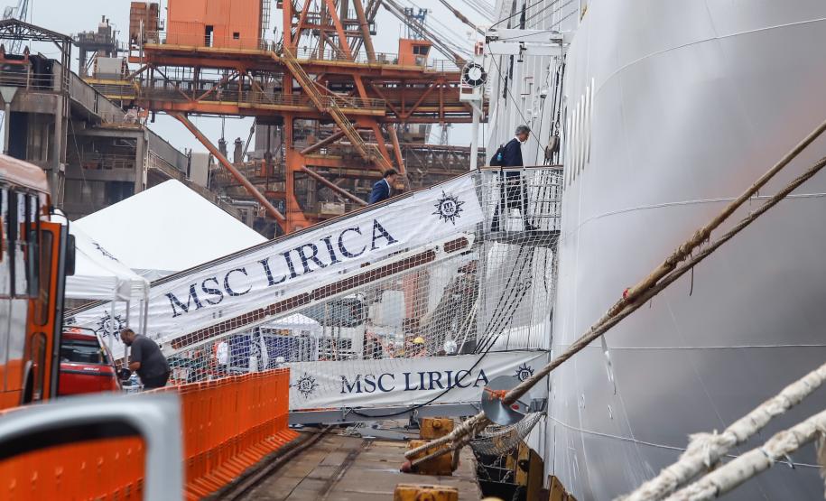 Paraná entra na rota dos cruzeiros internacionais com embarque dos primeiros turistas Foto:Rodrigo Félix Leal / SEIL