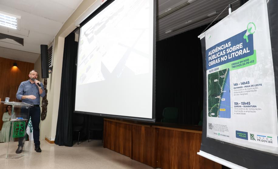 Técnicos do DER/PR apresentaram detalhes da obra nesta terça. Foto: Rodrigo Félix Leal / SEIL