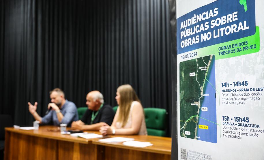 Técnicos do DER/PR apresentaram detalhes da obra nesta terça. Foto: Rodrigo Félix Leal / SEIL