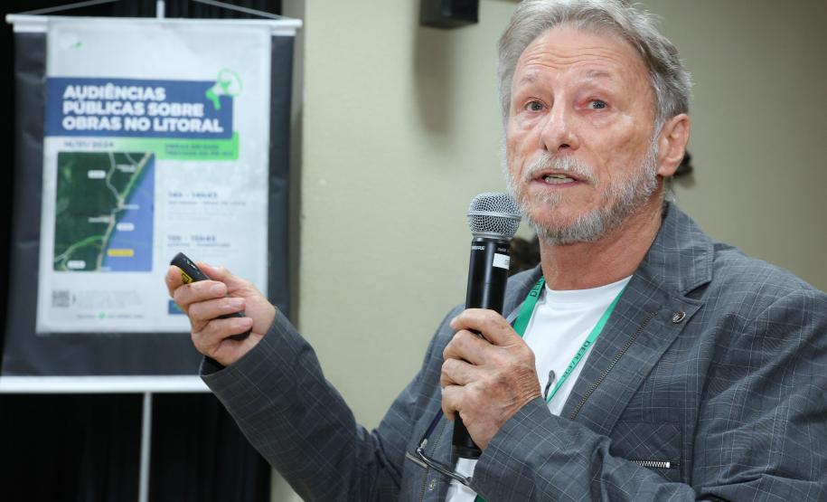 Técnicos do DER/PR apresentaram detalhes da obra nesta terça. Foto: Rodrigo Félix Leal / SEIL