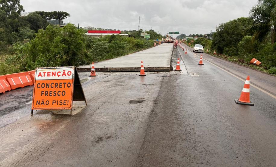 Começa a etapa de concretagem da rodovia entre Palmas e Clevelândia Foto: DER